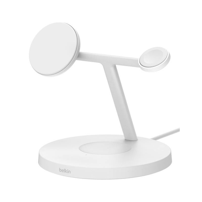 Belkin BoostCharge Pro Kuulokkeet, Älypuhelin, Älykello Valkoinen USB Langaton lataaminen Pikalataus Sisätila