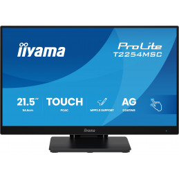 iiyama T2254MSC-B2AG tietokoneen litteä näyttö 54,6 cm (21.5") 1920 x 1080 pikseliä Full HD LED Kosketusnäyttö musta
