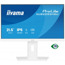 iiyama ProLite XUB2293HSU-W7 tietokoneen litteä näyttö 54,6 cm (21.5") 1920 x 1080 pikseliä Full HD LED Valkoinen
