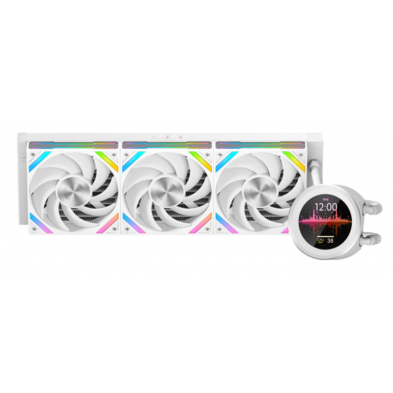 SAMA Gears Q60 Suoritin All-in-one-nesteenjäähdytin 12 cm Valkoinen 1 kpl