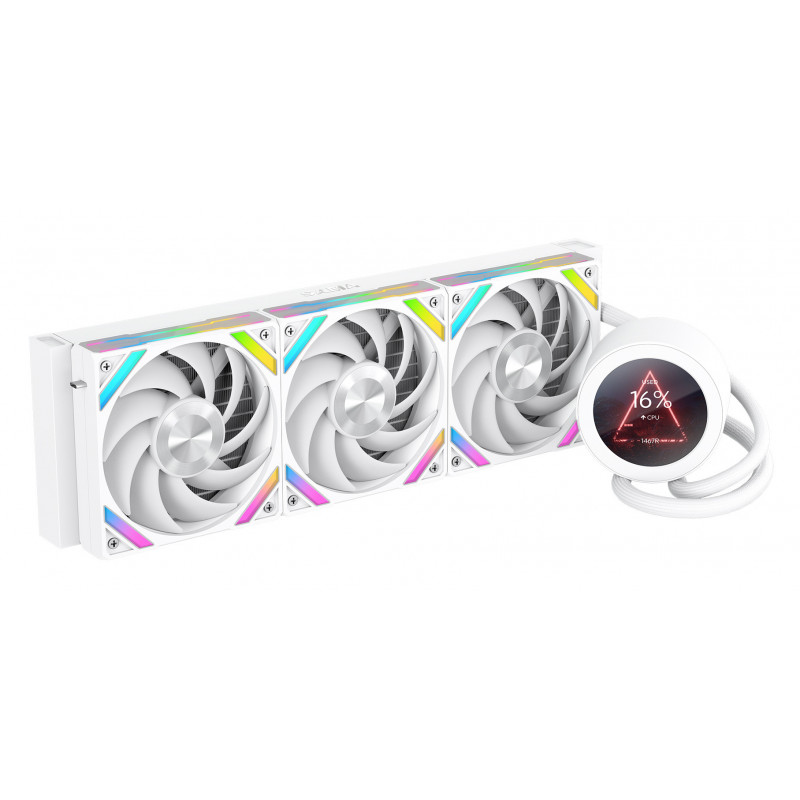 SAMA Gears Q70 Suoritin All-in-one-nesteenjäähdytin 12 cm Valkoinen 1 kpl