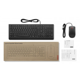 Lenovo 4X31R64433 näppäimistö Sisältää hiiren Koti  Toimisto USB Suomi, Ruotsi musta