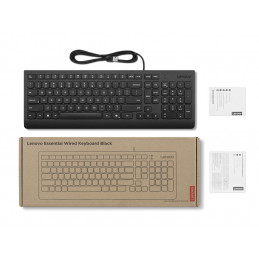 Lenovo 4Y41R64681 näppäimistö Koti  Toimisto USB Pohjoismainen musta