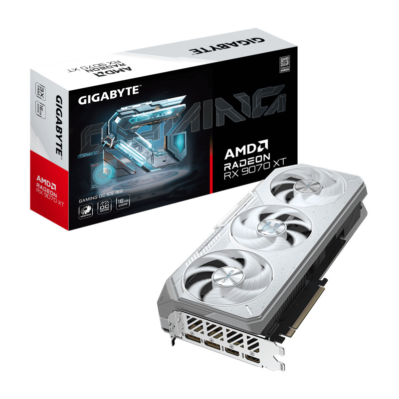 GIGABYTE Radeon RX 9070 XT GAMING OC ICE 16G AMD 16 GB GDDR6