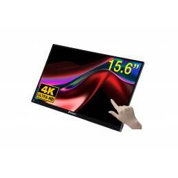 Verbatim 32238 tietokoneen litteä näyttö 39,6 cm (15.6") 3840 x 2160 pikseliä 4K Ultra HD LCD Kosketusnäyttö musta