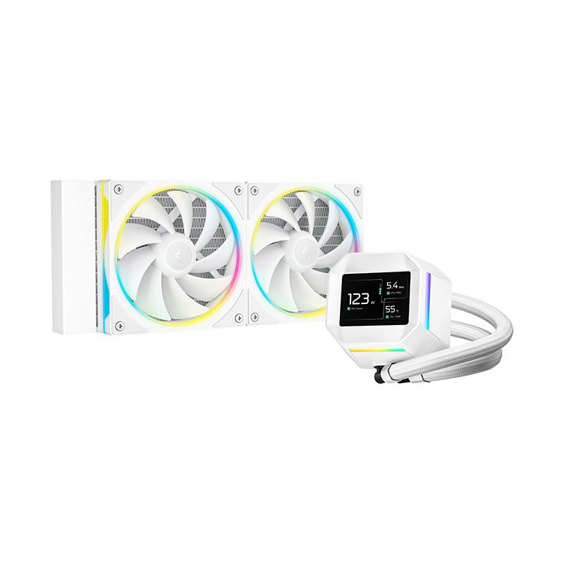 DeepCool LM240 WH Suoritin Nestejäähdytyspakkaus 12 cm Valkoinen 1 kpl