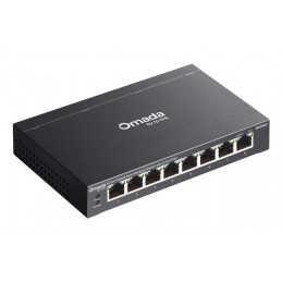 TP-Link Omada ES208GP verkkokytkin Hallittu L2 Gigabit Ethernet (10 100 1000) Power over Ethernet -tuki DIN rail musta