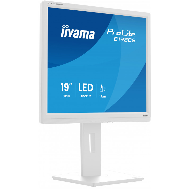iiyama ProLite B1980S-W1 tietokoneen litteä näyttö 48,3 cm (19") 1280 x 1024 pikseliä SVGA LED Valkoinen