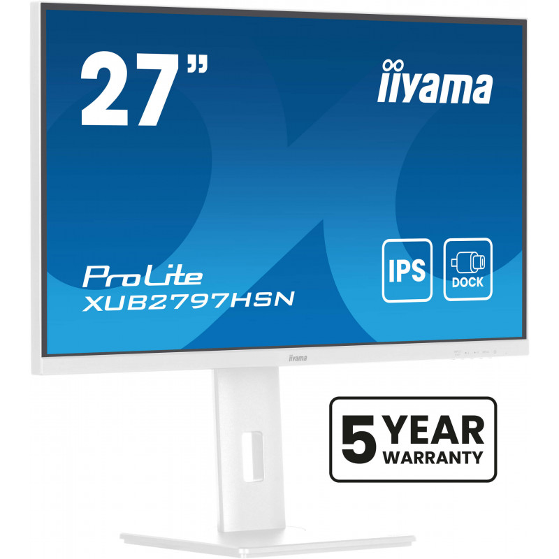 iiyama ProLite XUB2797HSN-W2 tietokoneen litteä näyttö 68,6 cm (27") 1920 x 1080 pikseliä Full HD LED Valkoinen