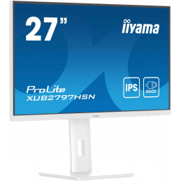 iiyama ProLite XUB2797HSN-W2 tietokoneen litteä näyttö 68,6 cm (27") 1920 x 1080 pikseliä Full HD LED Valkoinen