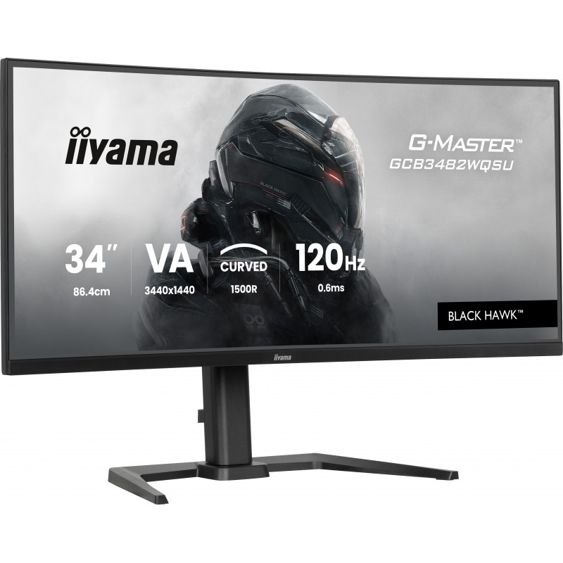 iiyama GCB3482WQSU-B1 tietokoneen litteä näyttö 86,4 cm (34") 3440 x 1440 pikseliä UltraWide Quad HD LED musta