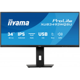 iiyama ProLite XUB3493WQSU-B6 tietokoneen litteä näyttö 86,4 cm (34") 3440 x 1440 pikseliä UltraWide Quad HD LED musta