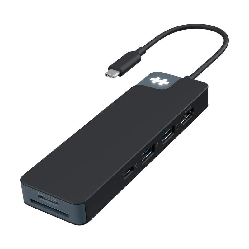 HYPER HD4102BKGL keskitin USB 3.2 Gen 1 (3.1 Gen 1) Type-C 5000 Mbit s musta