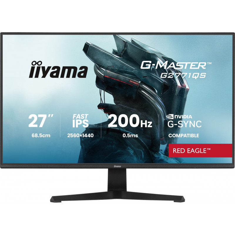 iiyama G-MASTER G2771QS-B1 tietokoneen litteä näyttö 68,6 cm (27") 2560 x 1440 pikseliä Wide Quad HD musta