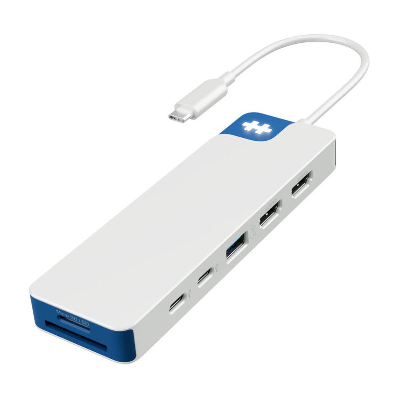 HYPER HD4103BUGL keskitin USB 3.2 Gen 1 (3.1 Gen 1) Type-C 5000 Mbit s Sininen, Valkoinen