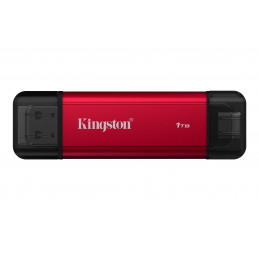 Kingston Technology Dual Portable 1 TB USB Type-A   USB Type-C 3.2 Gen 2 (3.1 Gen 2) musta, Punainen