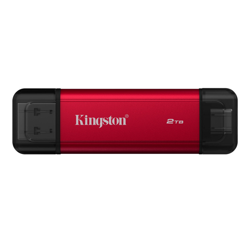 Kingston Technology Dual Portable 2 TB USB Type-A   USB Type-C 3.2 Gen 2 (3.1 Gen 2) musta, Punainen