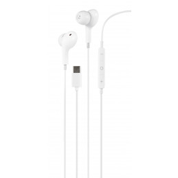 Streetz C220-WHT kuulokkeet ja kuulokemikrofoni Langallinen In-ear Puhelut Musiikki USB Type-C Valkoinen