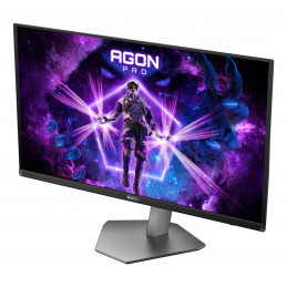 AOC AGON PRO AG276QKD2 tietokoneen litteä näyttö 67,3 cm (26.5") 2560 x 1440 pikseliä Quad HD QD-OLED musta, Harmaa