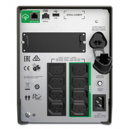 APC SMT1500IC UPS-virtalähde Linjainteraktiivinen 1,5 kVA 1000 W 8 AC-pistorasia(a)