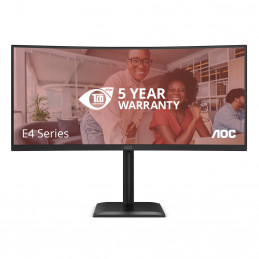 AOC E4 CU34E4CV tietokoneen litteä näyttö 86,4 cm (34") 3440 x 1440 pikseliä UltraWide Quad HD LCD musta