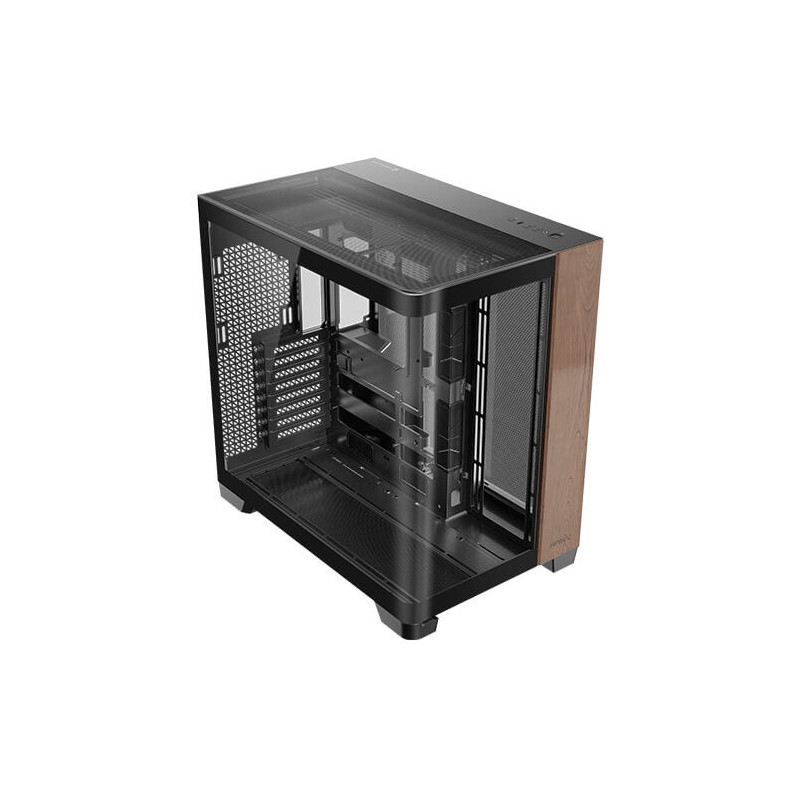 Antec C8 Curve Wood Full Tower musta, Läpinäkyvä, Puu