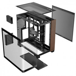 Antec C8 Curve Wood Full Tower musta, Läpinäkyvä, Puu