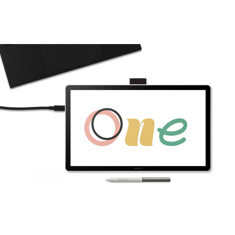 Wacom One 14 piirtopöytä musta, Valkoinen 2540 lpi 309 x 174 mm USB