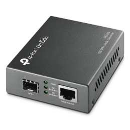 TP-Link Omada MC420L verkon mediamuunnin 10000 Mbit s Monitila, Yksittäistila musta