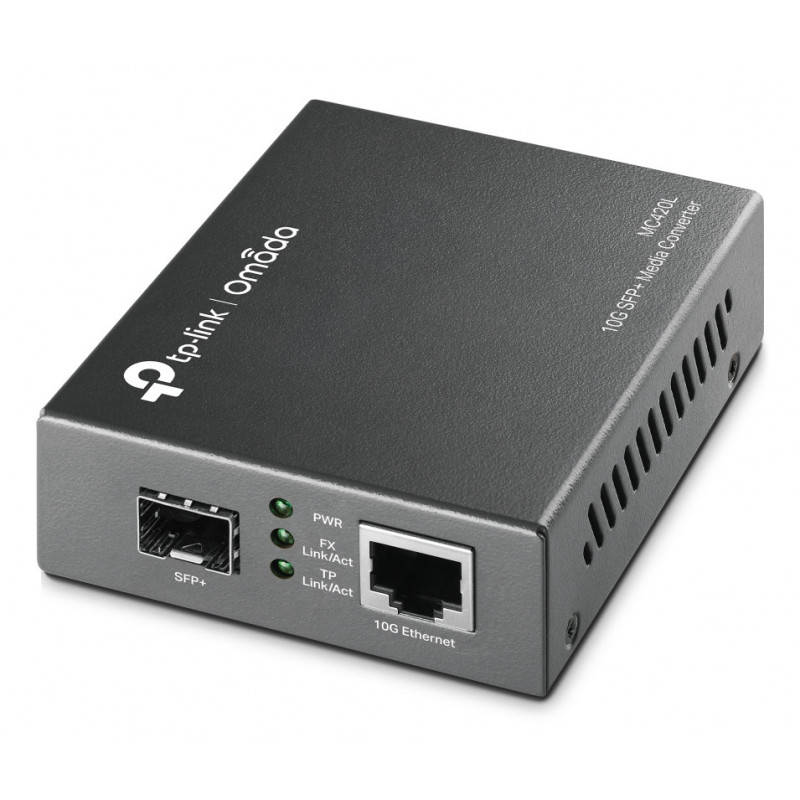 TP-Link Omada MC420L verkon mediamuunnin 10000 Mbit s Monitila, Yksittäistila musta