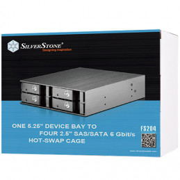 Silverstone FS204 levyjärjestelmä 0 TB musta