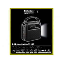 Sandberg 421-22 Kannettava virta-asema Lithium Manganese Iron Phosphate (LMFP) 72000 mAh 200 W 2,31 kg