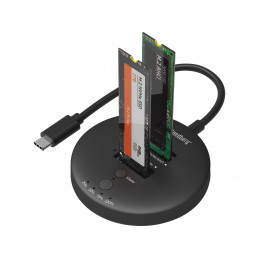 Sandberg 136-72 tallennusaseman telakointiasema USB 3.2 Gen 2 (3.1 Gen 1) Type-C musta