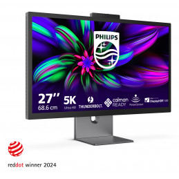 Philips Brilliance 27E3U7903 00 tietokoneen litteä näyttö 68,6 cm (27") 5120 x 2880 pikseliä 5K Ultra HD LCD Harmaa