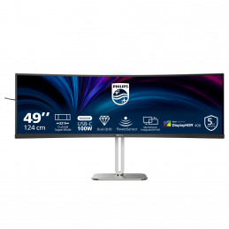 Philips 5000 series 49B2U5900C 00 tietokoneen litteä näyttö 124 cm (48.8") 5120 x 1440 pikseliä Dual QHD LCD musta