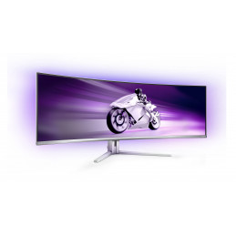 Philips Evnia 8000 49M2C8900L 00 tietokoneen litteä näyttö 124,2 cm (48.9") 5120 x 1440 pikseliä Dual QHD QD-OLED Valkoinen