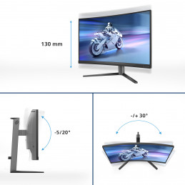Philips Evnia 5000 27M2C5200W 00 tietokoneen litteä näyttö 68,6 cm (27") 1920 x 1080 pikseliä Full HD LCD musta