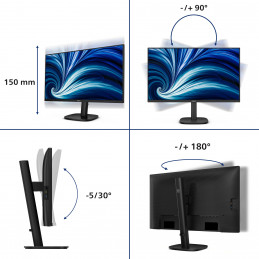Philips 3000 series 27B2U3601 00 tietokoneen litteä näyttö 68,6 cm (27") 2560 x 1440 pikseliä Quad HD LCD musta