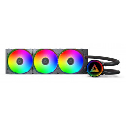 Montech LightFlow ARGB 360 Suoritin All-in-one-nesteenjäähdytin 12 cm musta 1 kpl