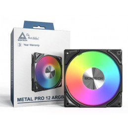 Montech METAL PRO 12 ARGB PWM Tietokonekotelo Tuuletin 12 cm musta 1 kpl