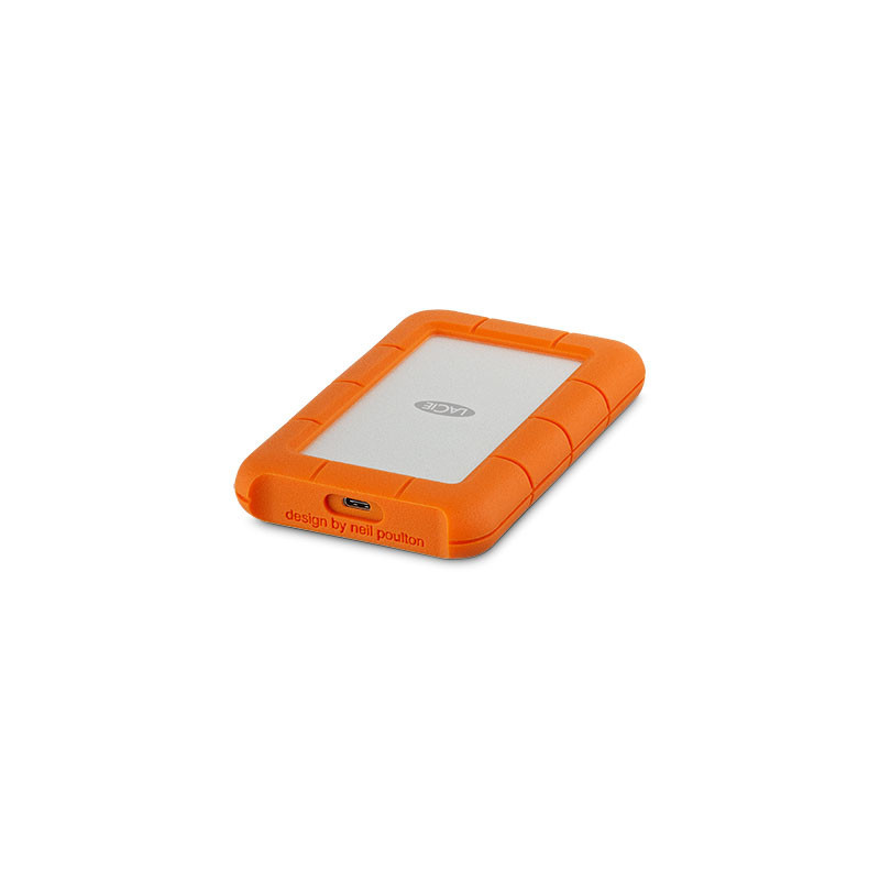 LaCie Rugged USB-C ulkoinen kovalevy 4 TB 5400 RPM 2.5" USB Type-C 3.2 Gen 1 (3.1 Gen 1) Oranssi, Hopea