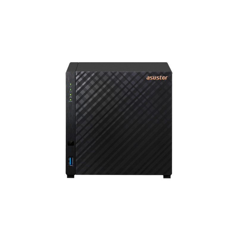 Asustor AS1204T NAS Tower Realtek RTD1619B 1 GB DDR4 0 TB ADM musta
