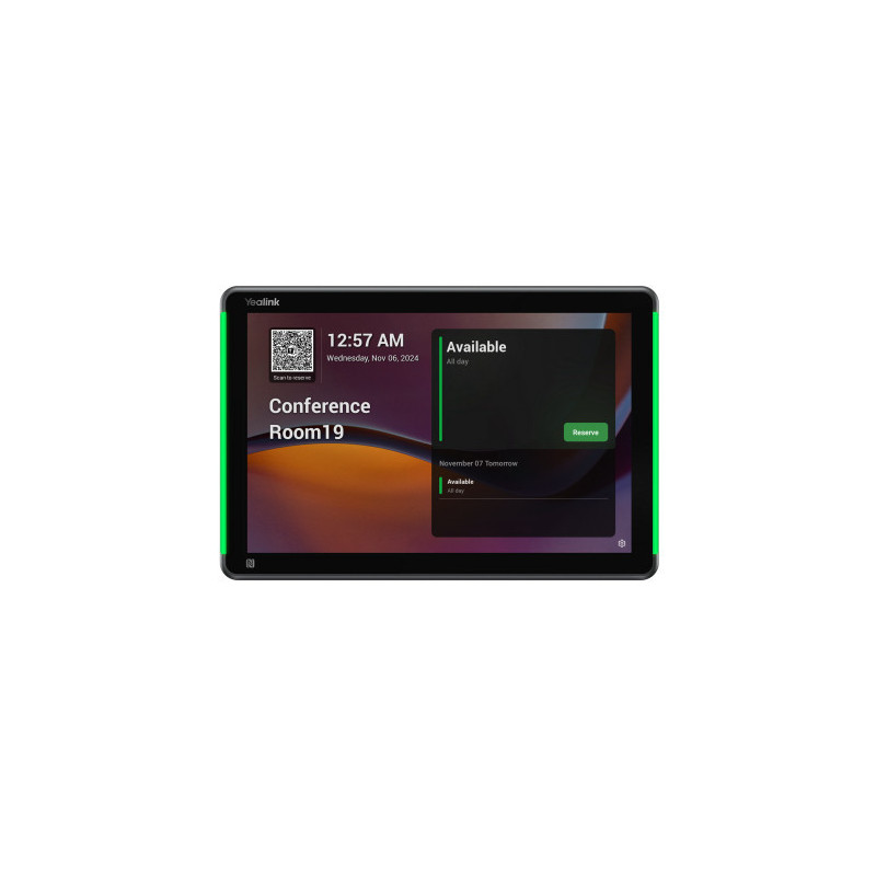 Yealink RoomPanel Plus E2 25,6 cm (10.1") 1280 x 800 pikseliä LCD 802.11a, 802.11b, 802.11g, Wi-Fi 4 (802.11n), Wi-Fi 5