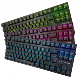 LC-Power LC-KEY-MECH-2-RGB-C-W näppäimistö Pelaaminen USB + RF Wireless + Bluetooth QWERTZ Saksa musta