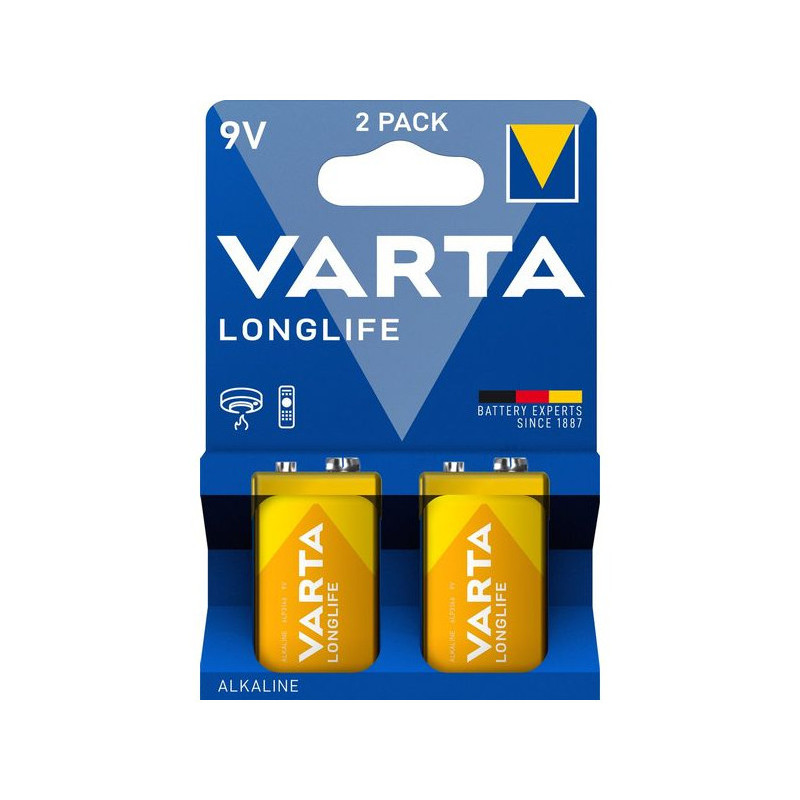 Varta Longlife Kertakäyttöinen akku 9V Alkali