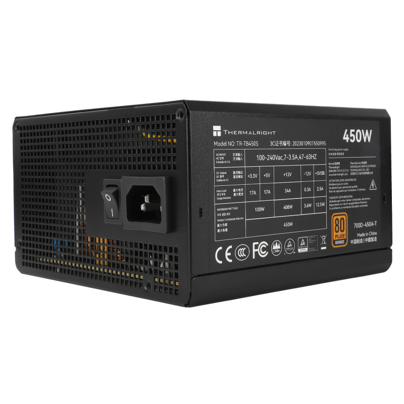 Thermalright TB-450S virtalähdeyksikkö 450 W 20+4 pin ATX ATX musta