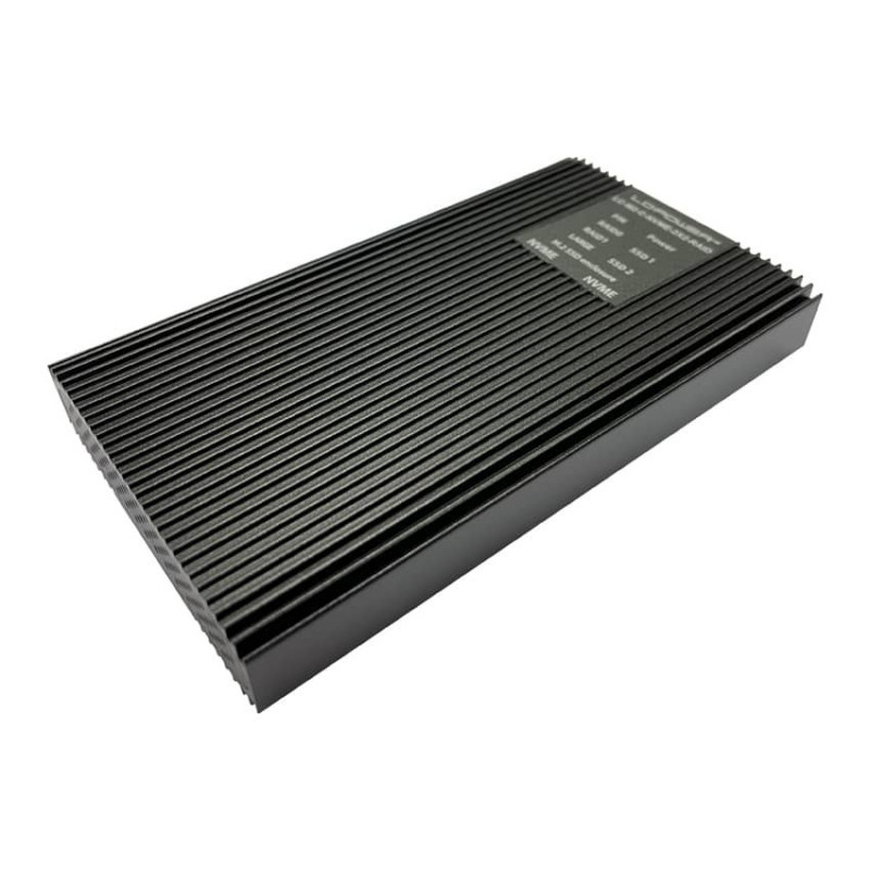 LC-Power LC-M2-C-NVME-2X2-RAID tallennusaseman kotelo SSD-kotelo musta M.2 USB-virta