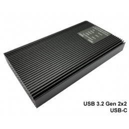 LC-Power LC-M2-C-NVME-2X2-RAID tallennusaseman kotelo SSD-kotelo musta M.2 USB-virta