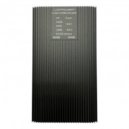 LC-Power LC-M2-C-NVME-2X2-RAID tallennusaseman kotelo SSD-kotelo musta M.2 USB-virta