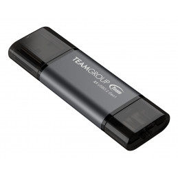 Team Group X1 USB 3.2 Gen1 USB-muisti 64 GB USB Type-A   USB Type-C 3.2 Gen 1 (3.1 Gen 1) musta, Harmaa